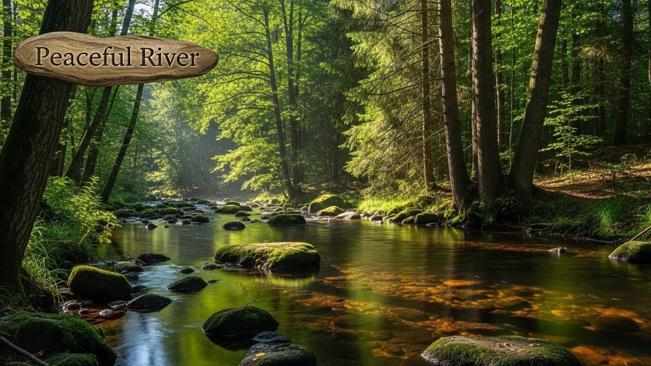Tranquil River in Forest 🌲🌊 Relaxing Nature Ambience for Focus and Serenity #2614