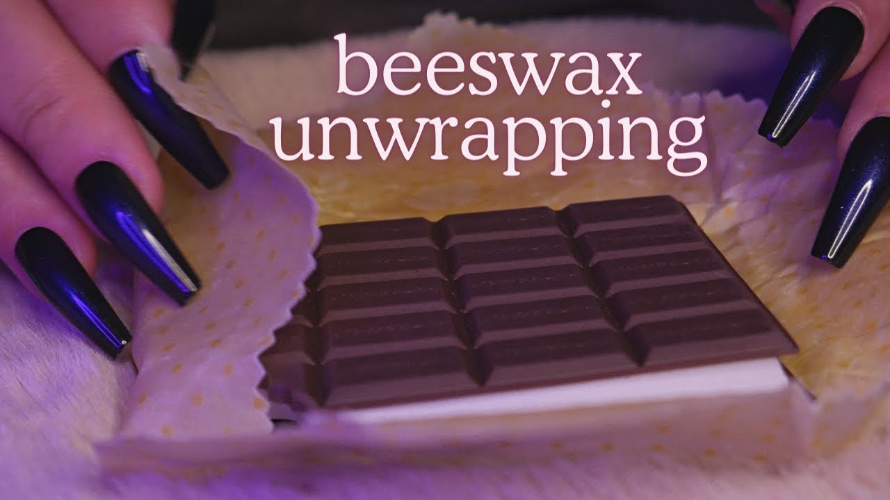 ASMR BEESWAX WRAP TRIGGERS 🐝 Tapping, Scratching & Crinkles 🐝 No Talking