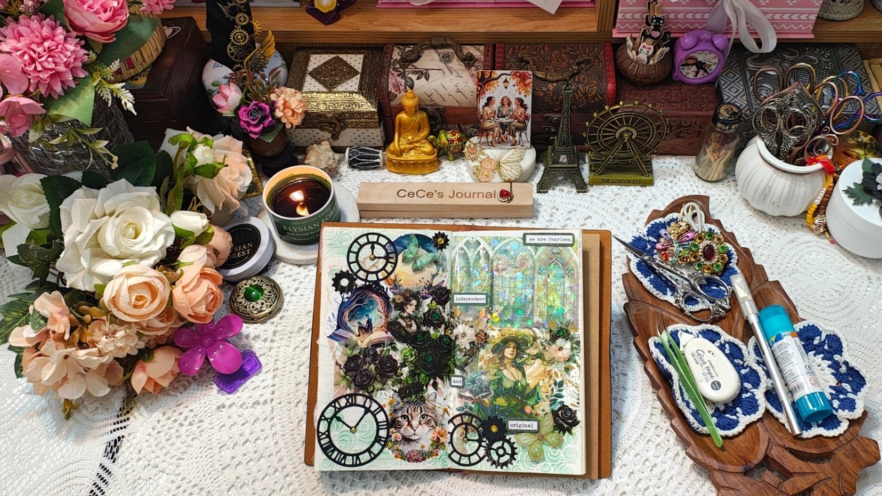 Moody Magical Journaling: Green Witch Mean Time Spread 🕰️✨