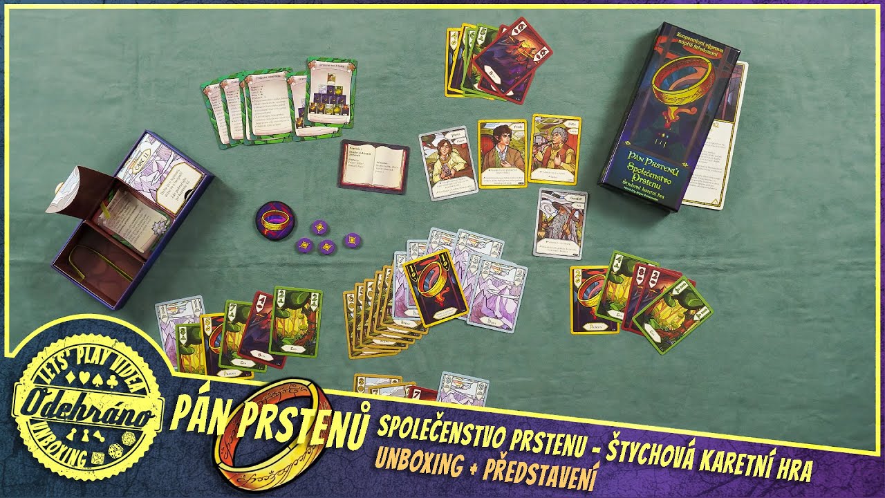 ODEHRÁNO - Pán prstenů: Společenstvo prstenu – Štychová karetní hra [UNBOXING + PŘEDSTAVENÍ]