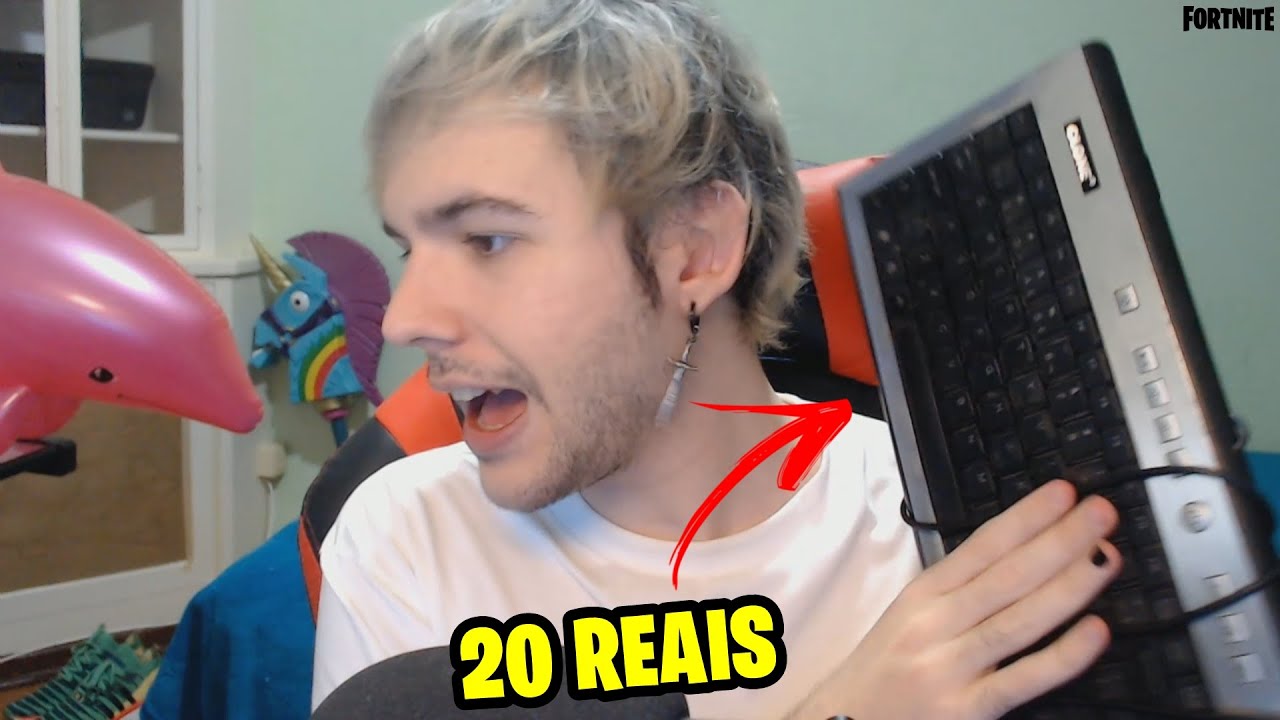 resolvi jogar FORTNITE com meu TECLADO ANTIGO e...