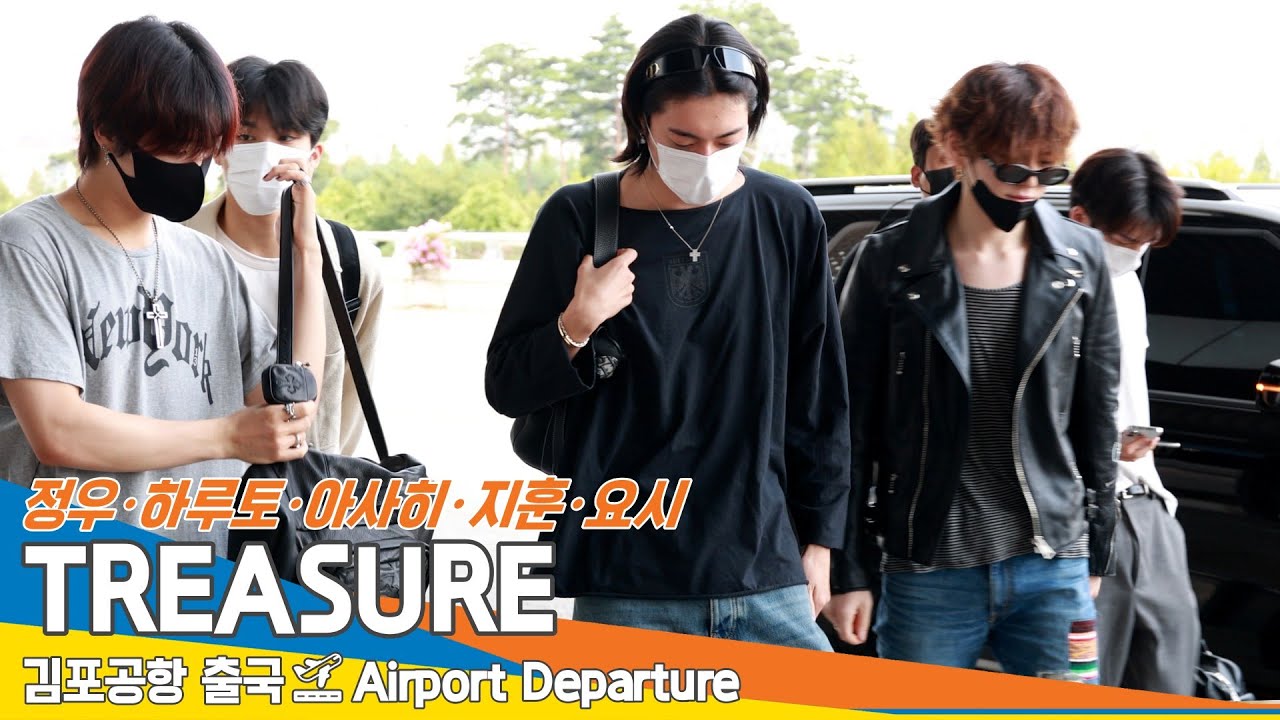 [4K] 트레저 '정우·하루토·아사히·지훈·요시' 김포국제공항 출국✈️TREASURE Airport Departure 2024.8.2 Newsen