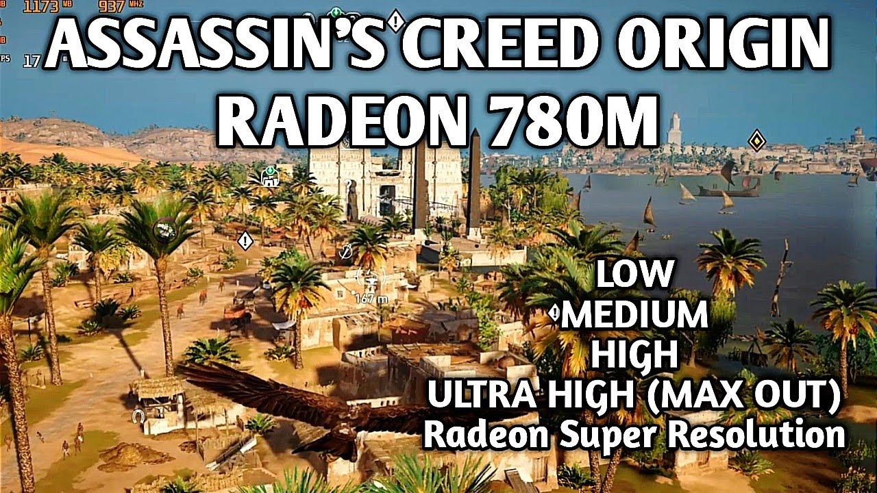 Assassin's Creed Origin on Advan AI Gen Ryzen 7 8845HS w/ Radeon 780M