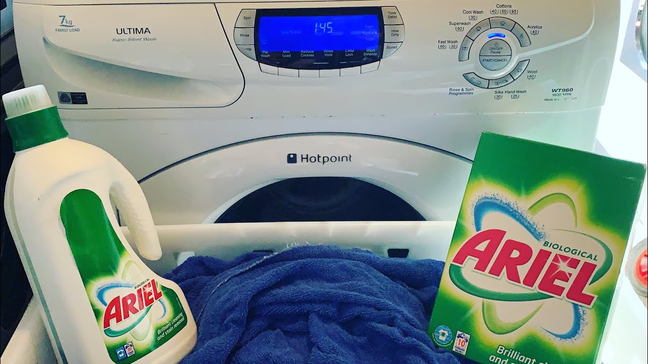 Hotpoint Ultima WT960 - Cottons 60°c + Mini Load with old Ariel detergent