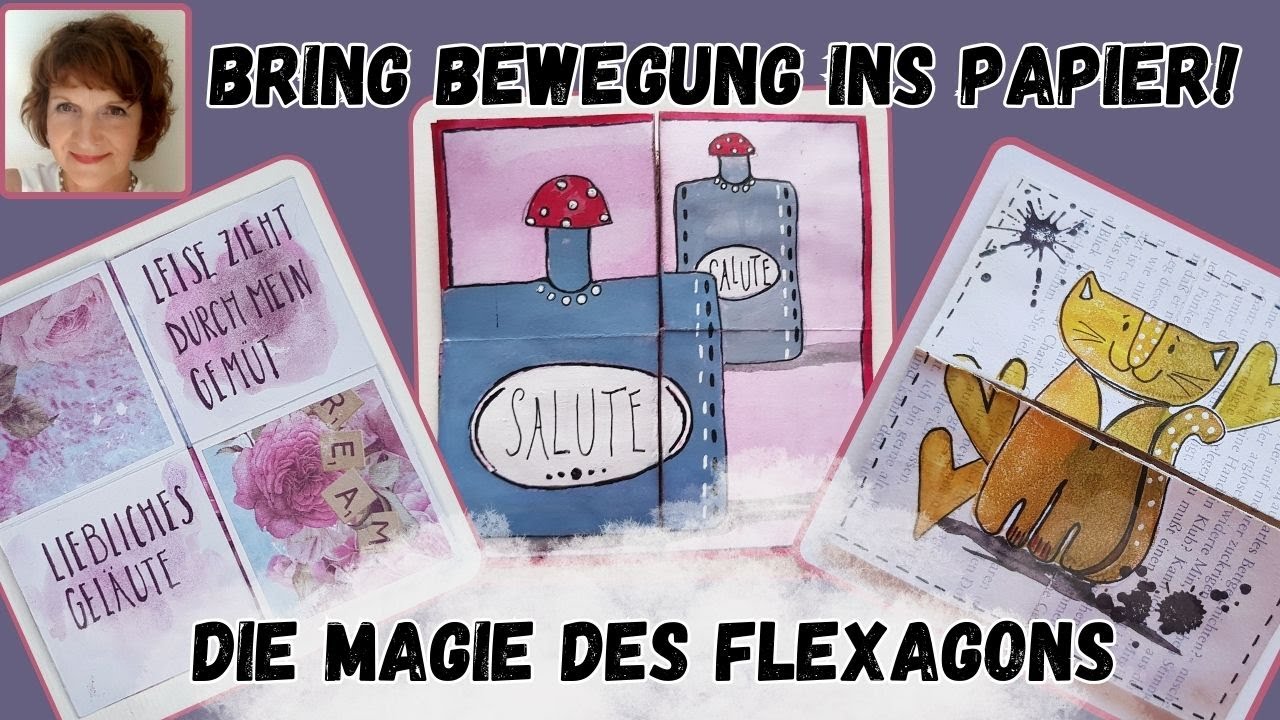 Flexagon 🎨 Infinity Card 🎨 Endlos-Karte 🎨 schnell gefaltet🎨  für interaktive Journals und Karten