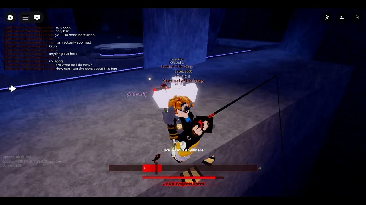 Roblox Fisch Tryhard Rod bug, please do something about this and if possible can I get refund.