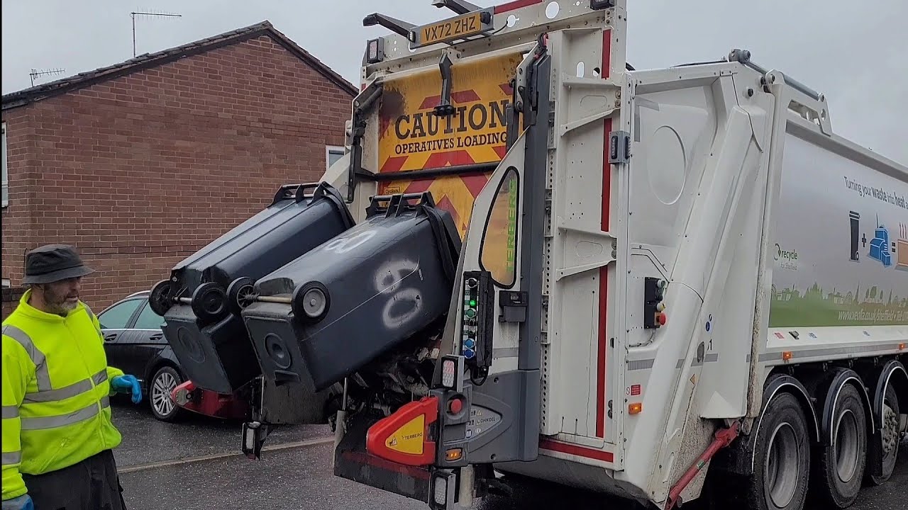 Veolia Dennis Elite + Refuse Truck on General waste, ZHZ