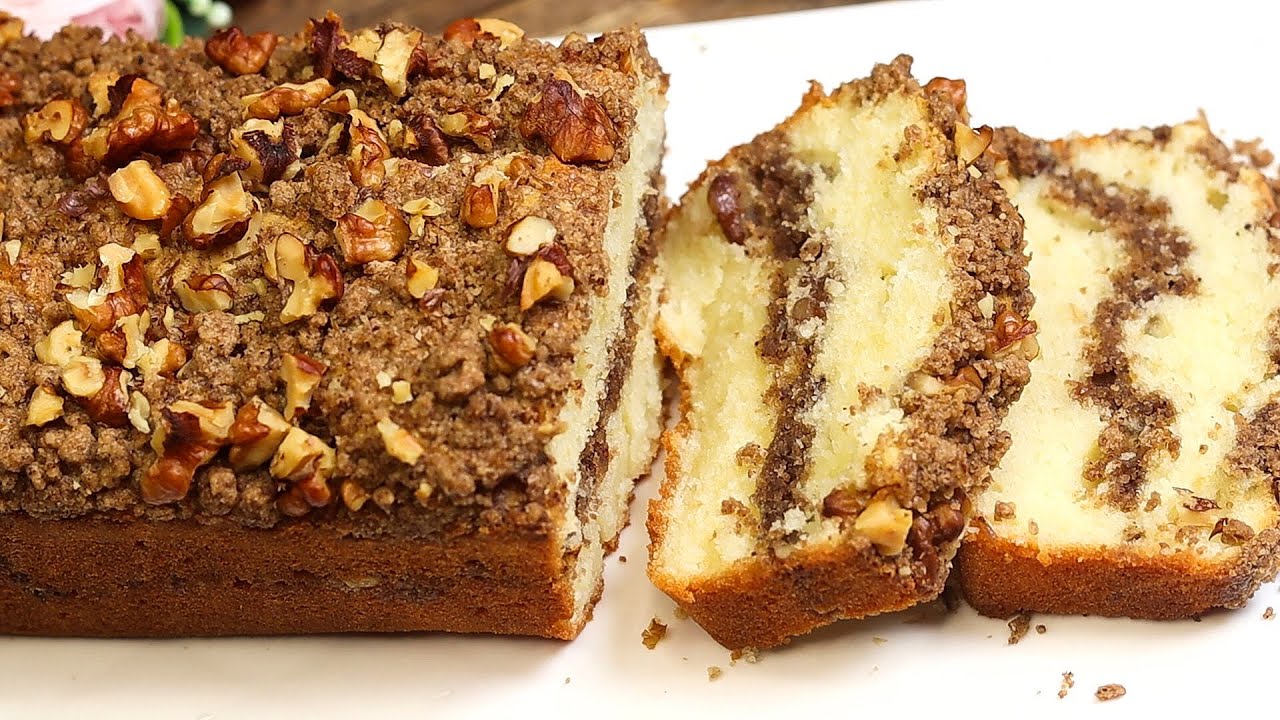 Cinnamon walnut crumble cake /Tea cake in less than 3 minutes