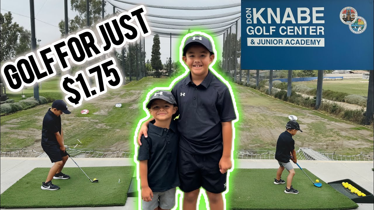 Golf for just $1.75! Don Knabe Golf Course Range tour and review with #LilGolfBros #Golf #callaway