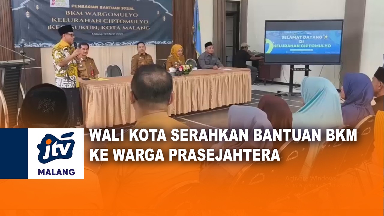 WALI KOTA SERAHKAN BANTUAN BKM KE WARGA PRASEJAHTERA | JTV MALANG