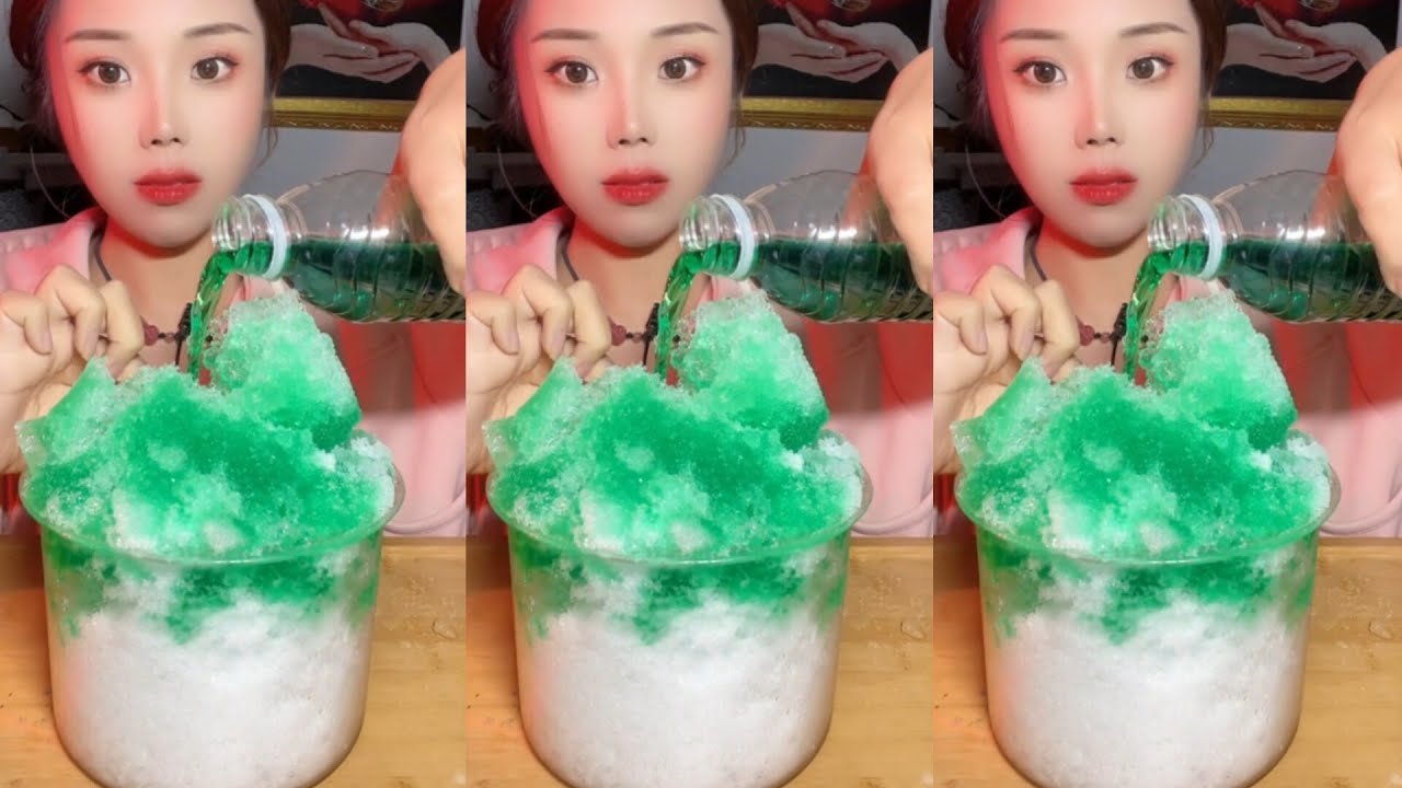 ASMR SLUSH ICE EATING| CRUNCHY SLUSH ICE 