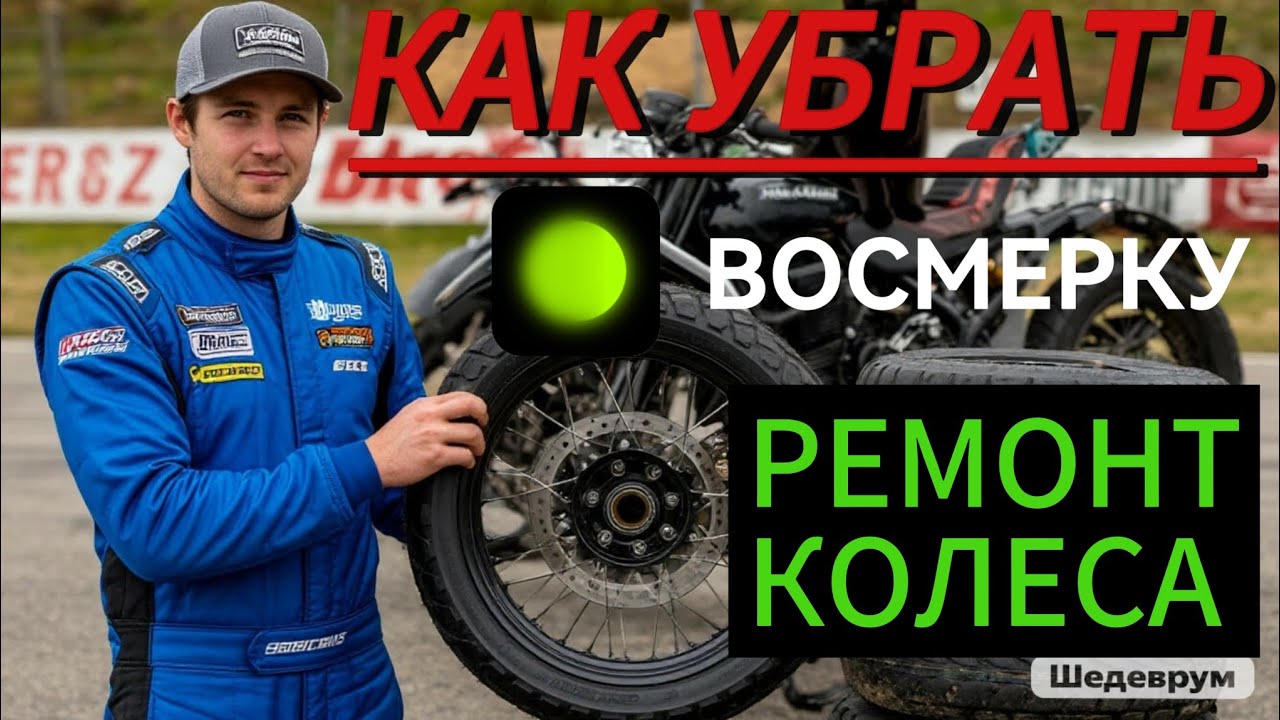 Как Убрать Восьмерку ( ровняем  колесо от мотоцикла своими руками) 