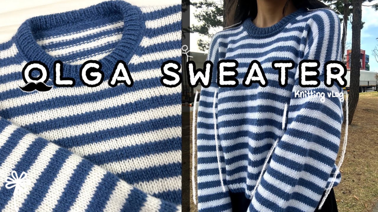 Knitting the Olga Sweater for 5 minutes | knitting vlog (sub)