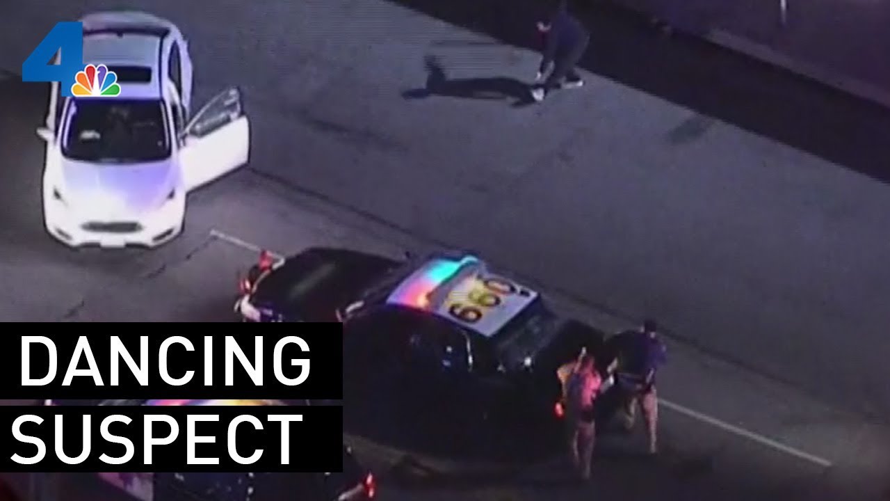 Car Chase Ends With Dancing Suspect | NBCLA
