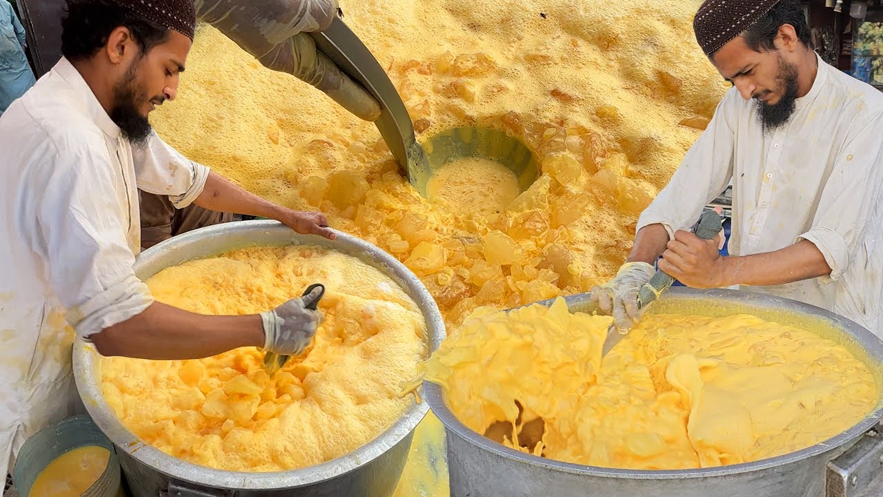 Crushed Ice Mango Juice Making 🥭 Original MANGO MILKSHAKE | Refreshing Summer Drink! Food Processing
