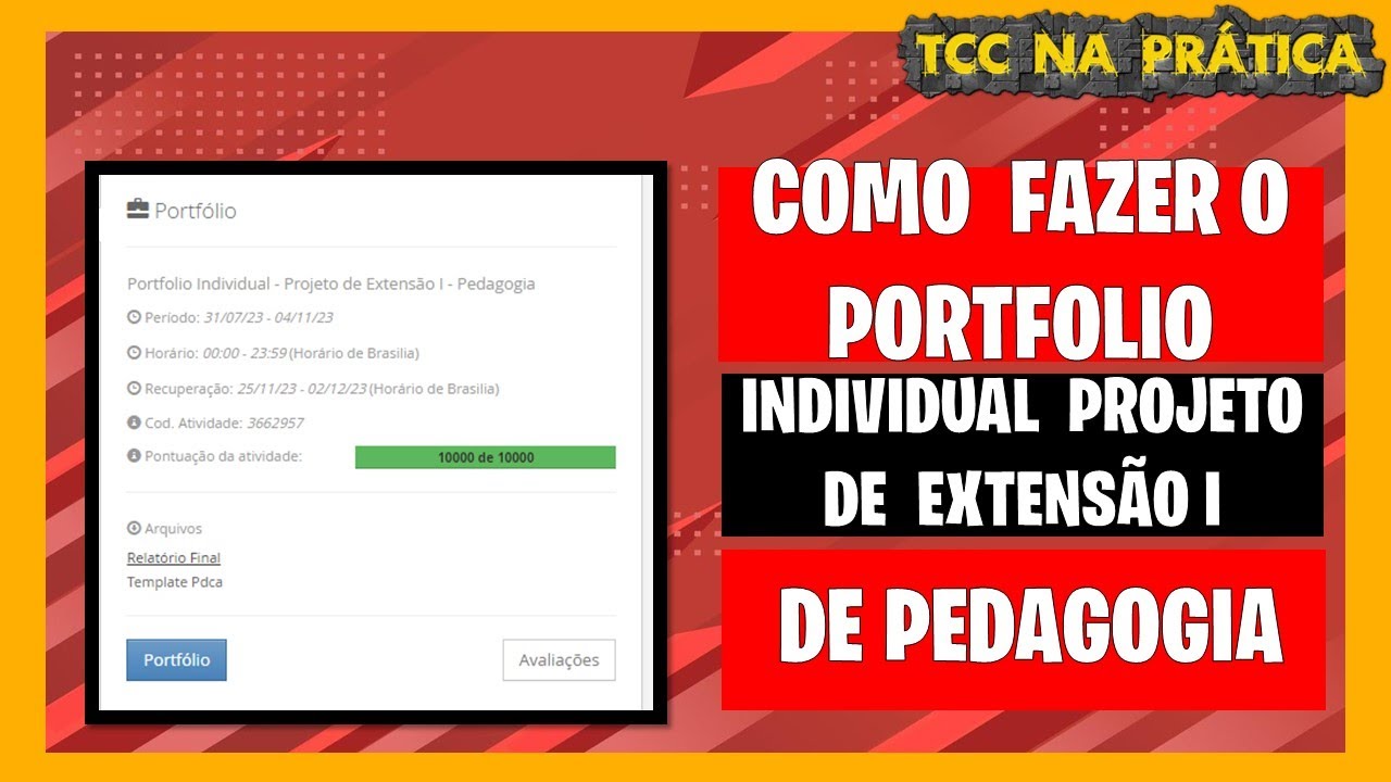 Como fazer o portfolio de pedagogia I e II