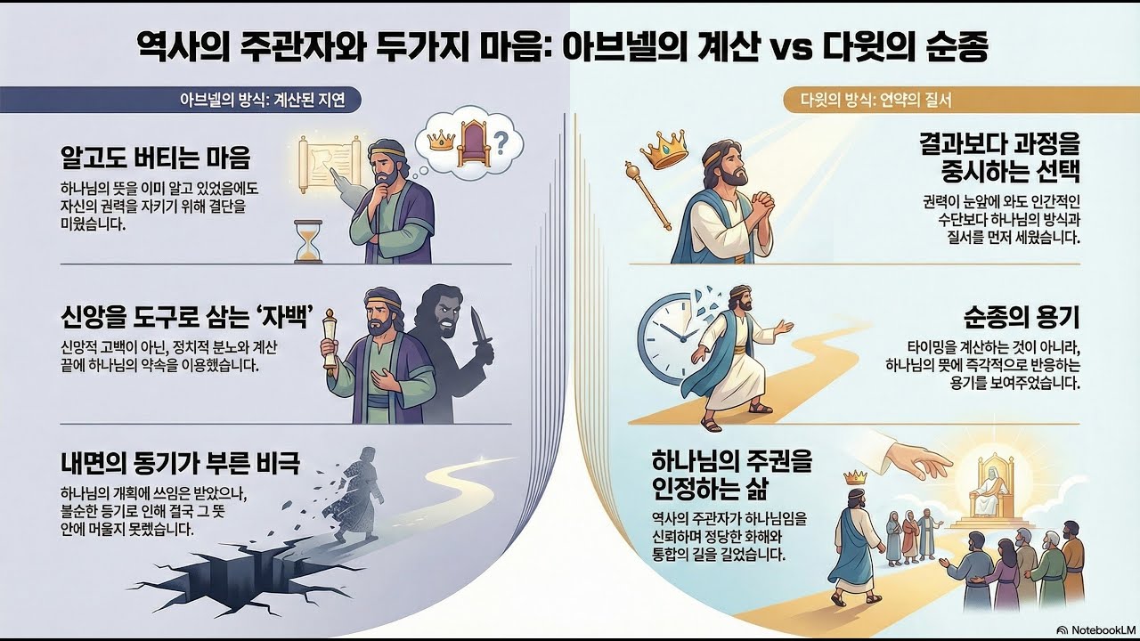 역사의 주관자는 하나님이시다. (사무엘하3:12~21)