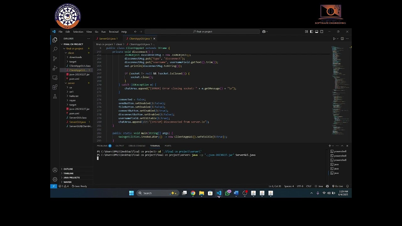 Java Chat Application with GUI & File Sharing | Java Sockets Project Tutorial (Client-Server Chat)