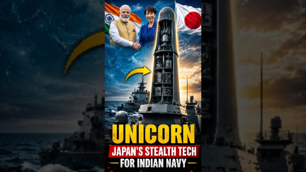 India-Japan's Historic Defence Deal | UNICORN Stealth Tech Explained #IndiaJapan #IndianNavy #shorts