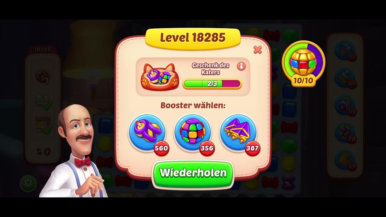 Homescapes Level 18285  -- No cheats