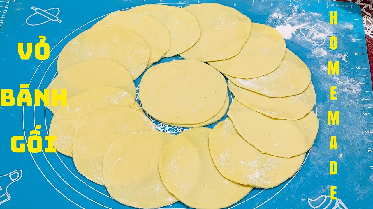 VỎ BÁNH GỐI ( công thức nhà hàng)- Cách làm vỏ bánh gối giòn lâu, mỏng, thơm ngon dễ cán.