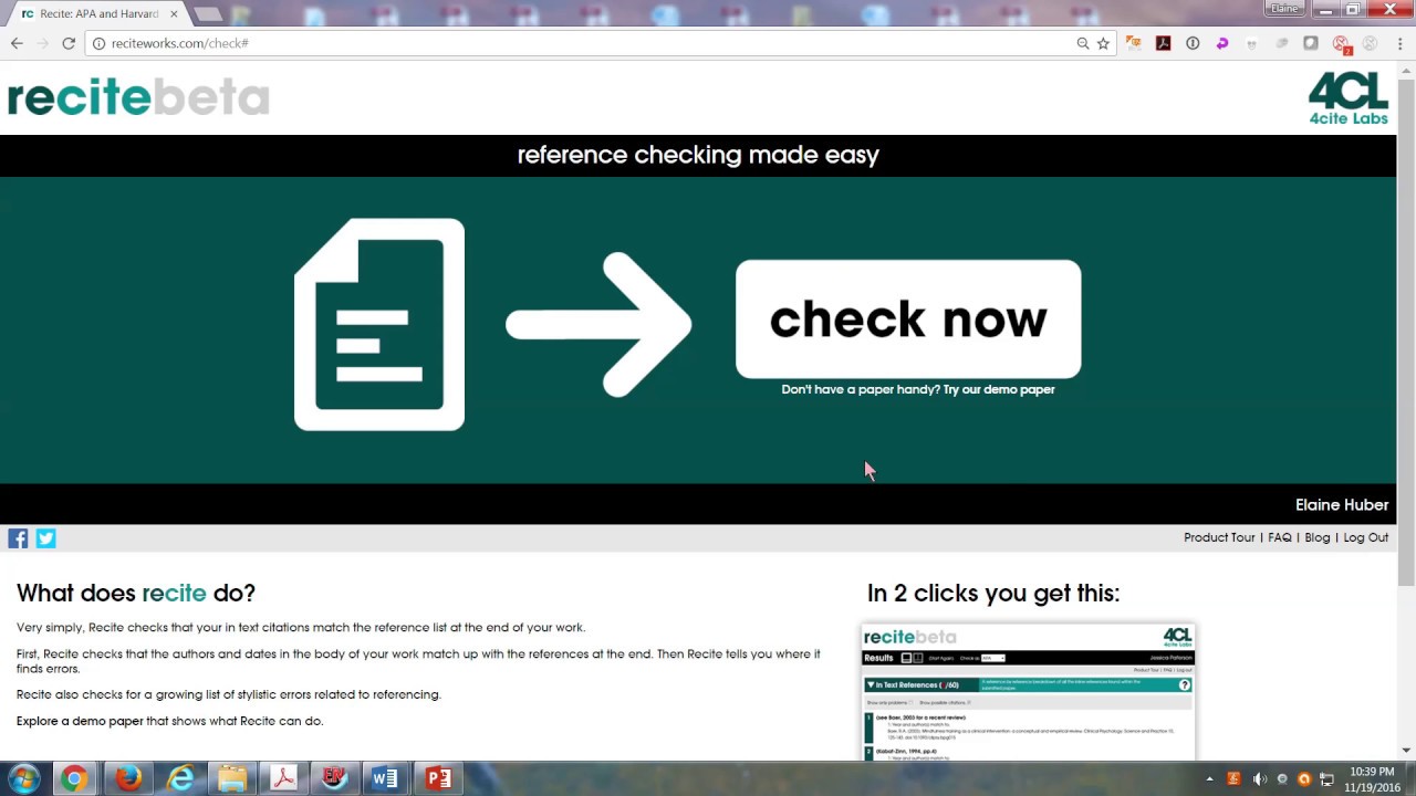 ReCite citation & referencing check