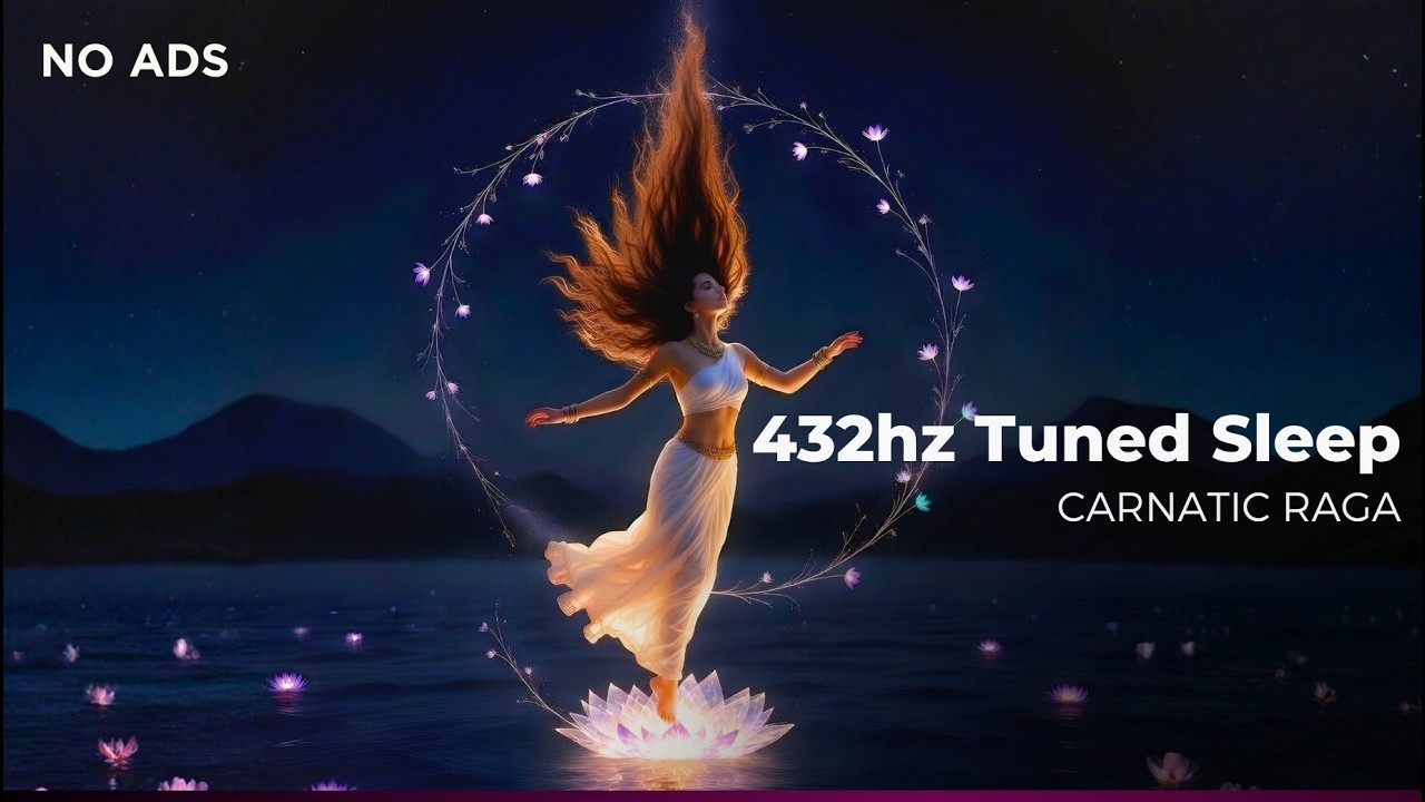 432 hz Tuned Carnatic Raga for Sleep | Release Negative Energy | BLACK  SCREEN | NO ADS