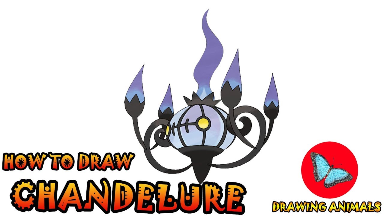 How To Draw Chandelure From Pokemon | Coloring and Drawing For Kids