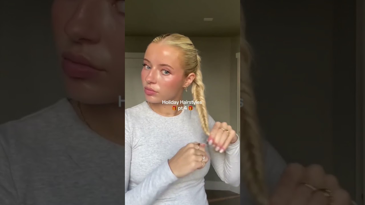 fishbraids hairstyle tutorial 💜subscribe for more🦋tiktok video #hairstyle  #bow #fishbraids #ribbon