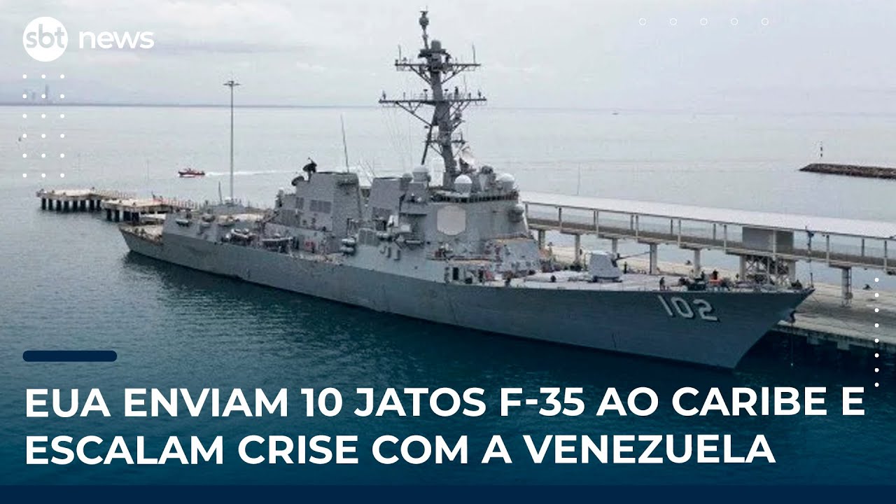 EUA enviam 10 jatos F-35 ao Caribe e escalam crise com a Venezuela | SBT News