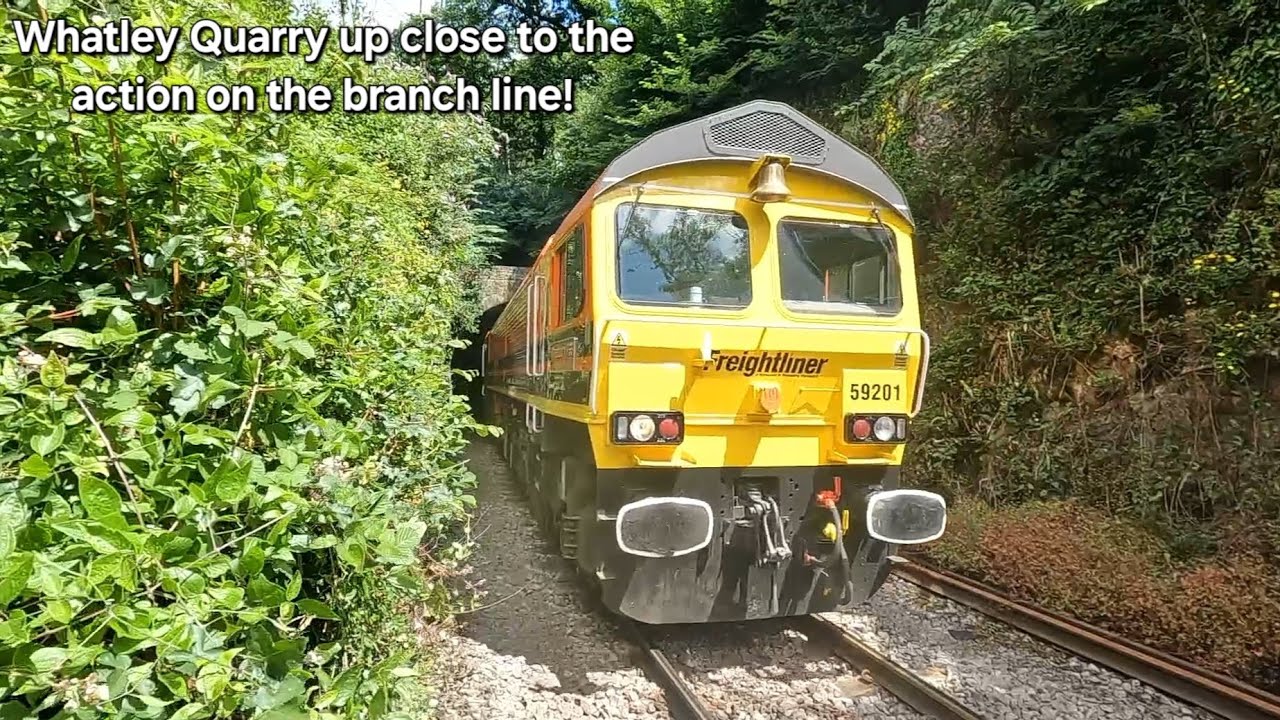 Whatley Quarry branch line a spotters paradise! #train #railway #freightliner