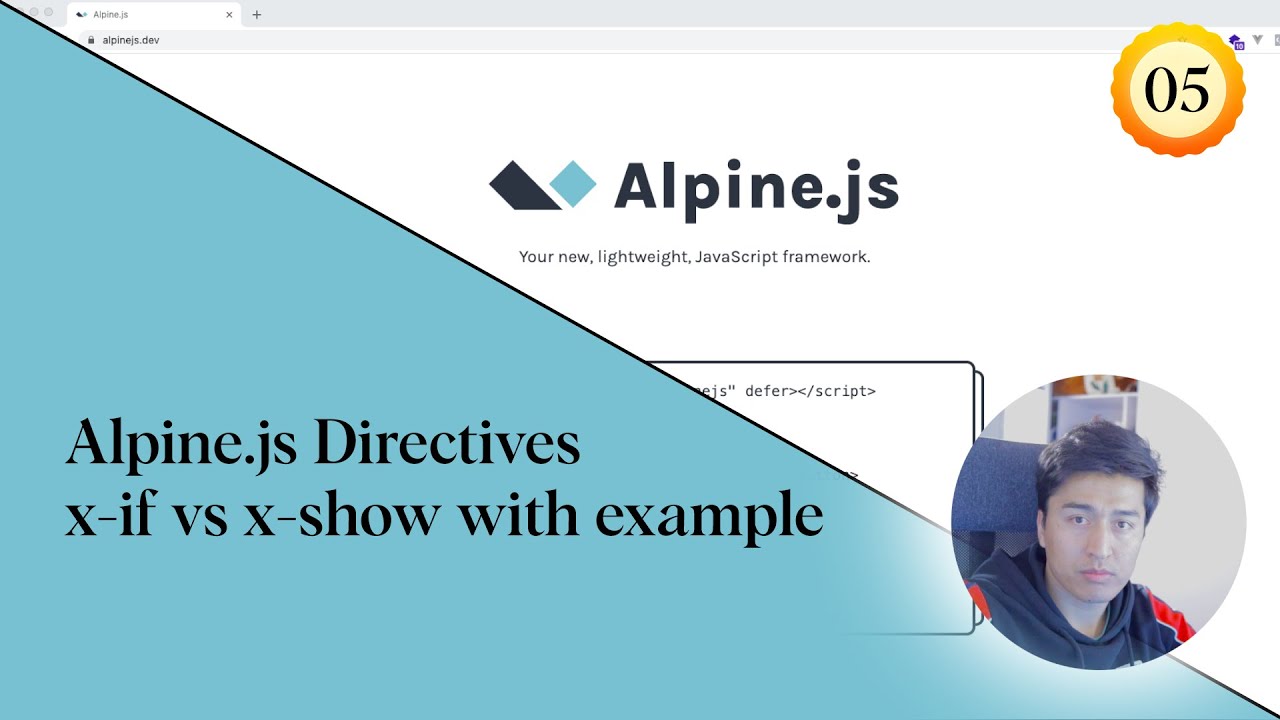 Alpine.js Directives - x-if vs x-show with example