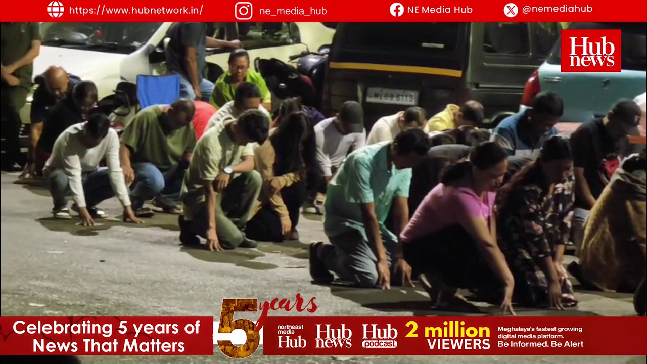Tura residents gather at Hawakhana Junction to pray for normalcy