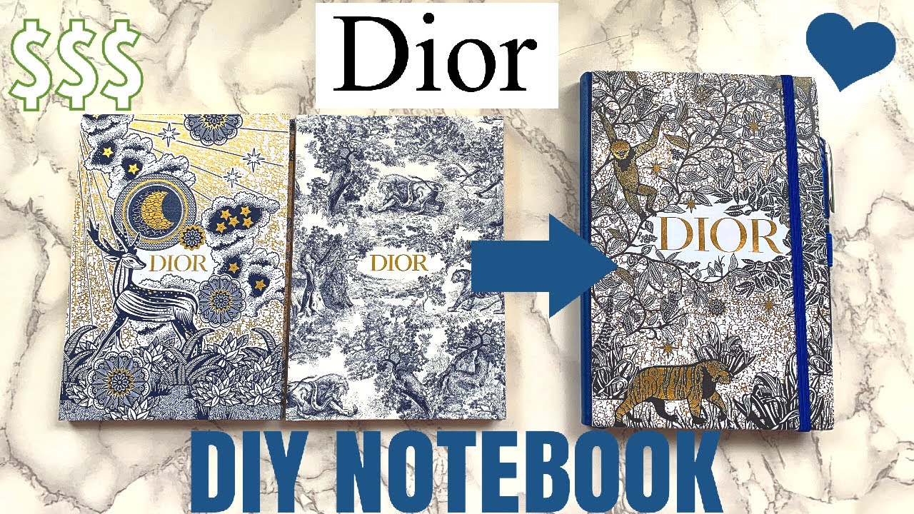 Dior Toile De Jouy Notebook DIY Tutorial - How To Make A Christian Dior TDJ Notebook FREE!