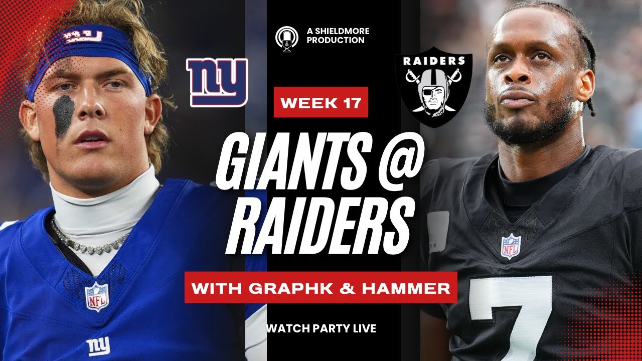 LIVE: New York Giants vs Las Vegas Raiders Watch Party - Week 17 NFL Live Stream & Scores