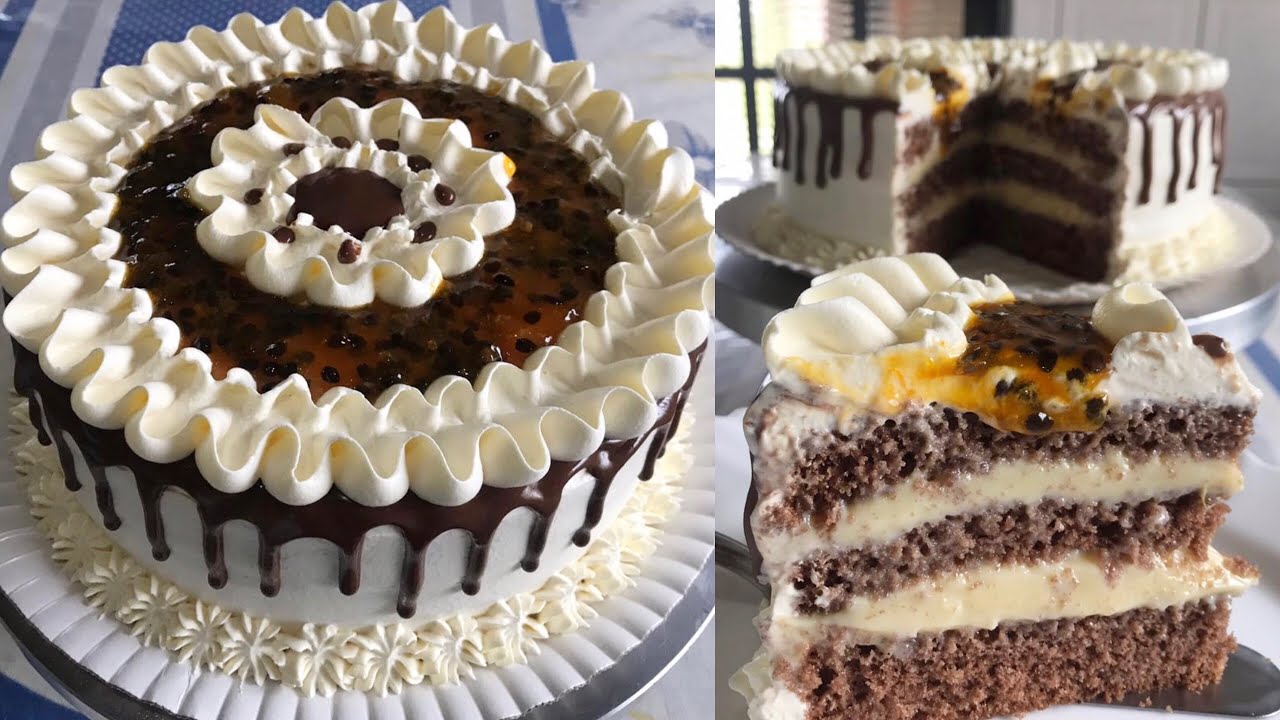 BOLO BRIGADEIRO TRUFADO DE MARACUJÁ UMA VERDADEIRA DELÍCIA