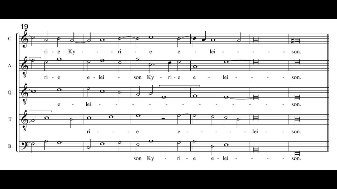Jacquet de Mantua: Missa Anchor che col partire - Kyrie