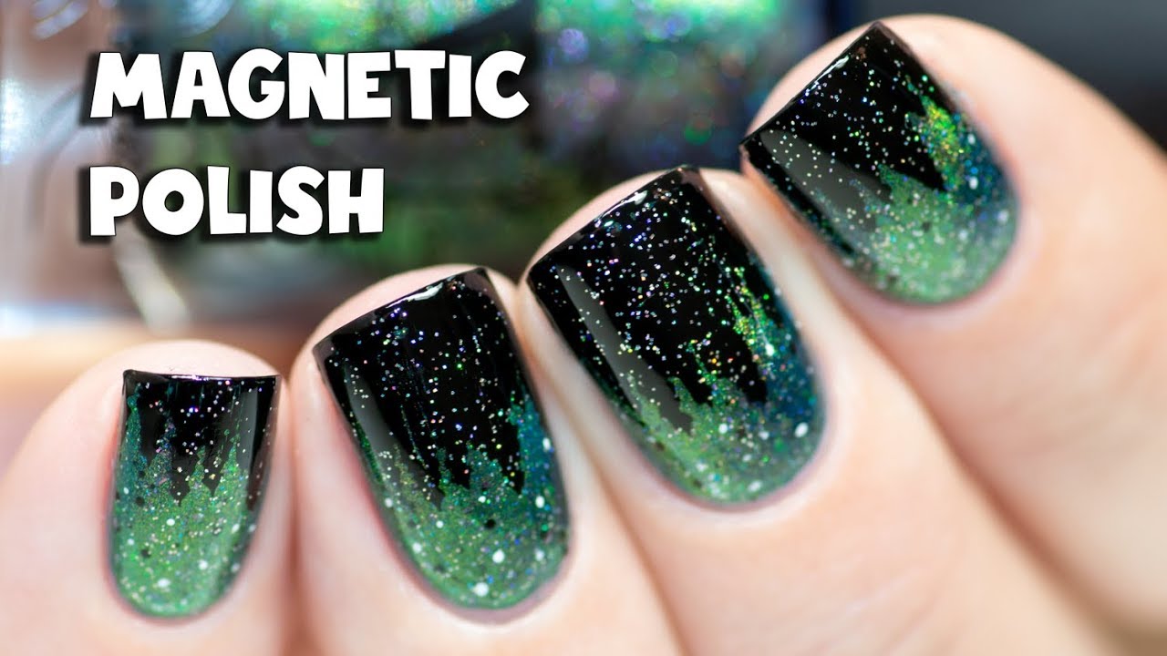 How to Apply Magnetic Nail Polish + Simple Stamping