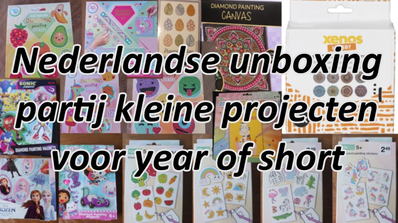 Nederlandse unboxing partij kleine diamond painting projecten voor Year of shorts in 2025