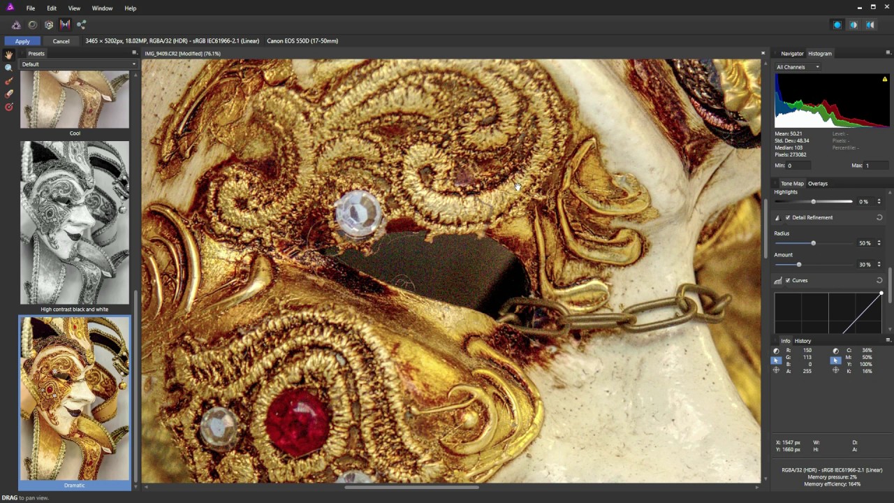 Affinity Photo - Quick Fix Using the Tone Mapping Persona