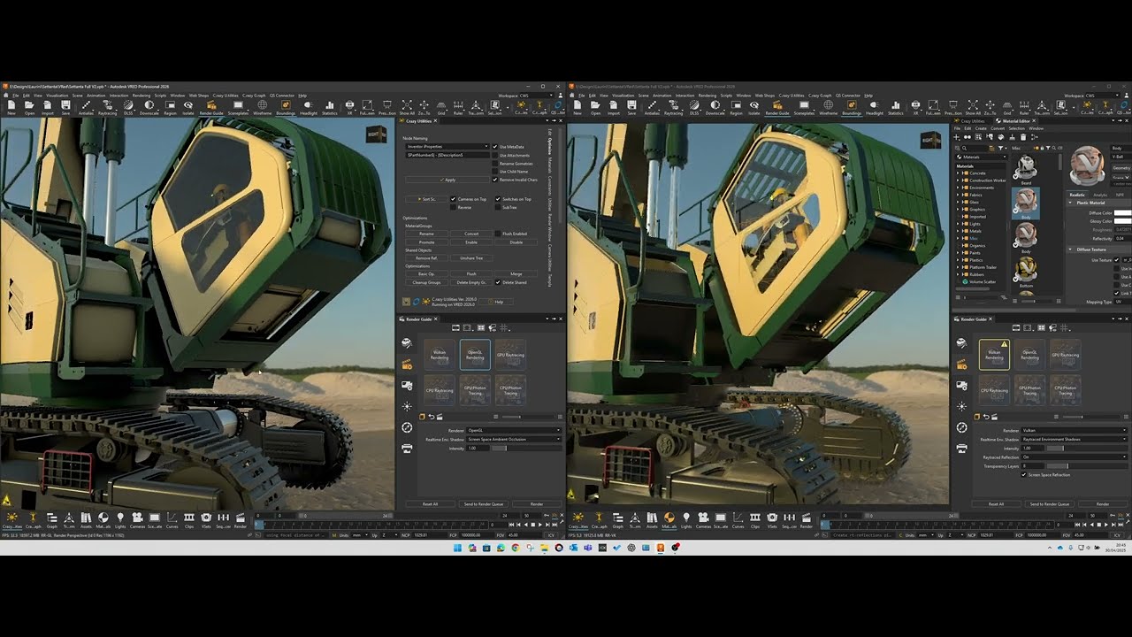 VRED 2026 realtime OpenGL vs Vulkan