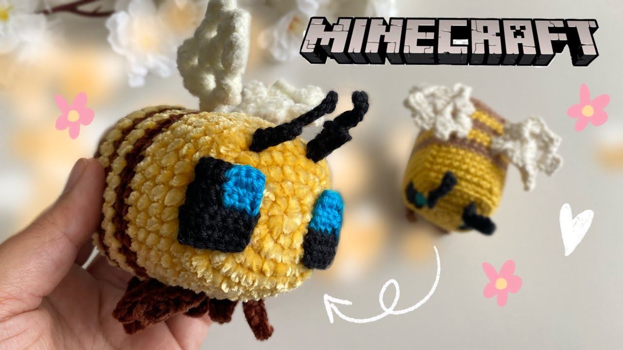 La abejita #minecraft amigurumi 😍 paso a paso tutorial #crochet #amigurumi