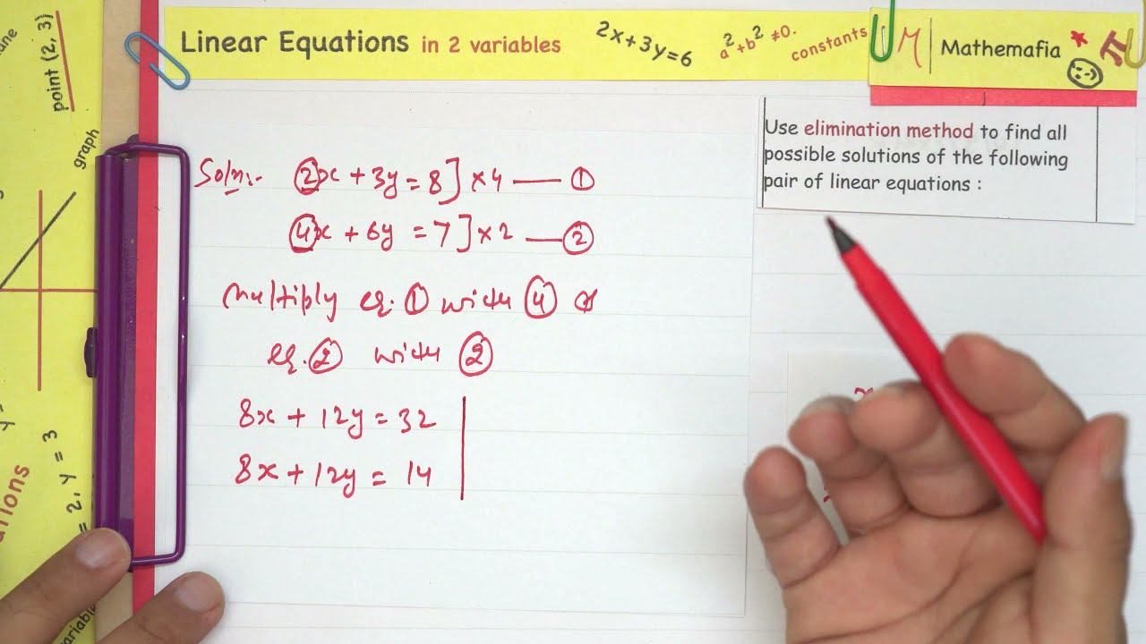 Example 9 - Chapter 3 - Class 10 | Pair Of Linear Equations In Two Variables | Elimination method