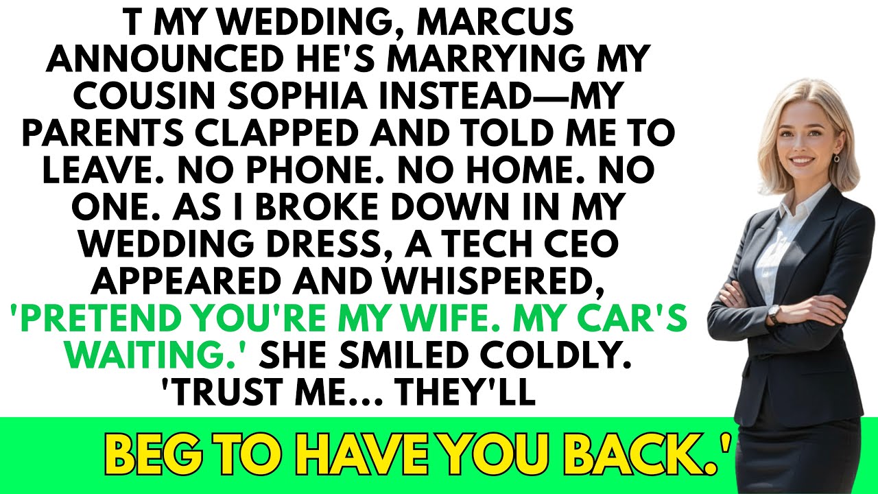 At my wedding, he chose my cousin; a CEO whispered 