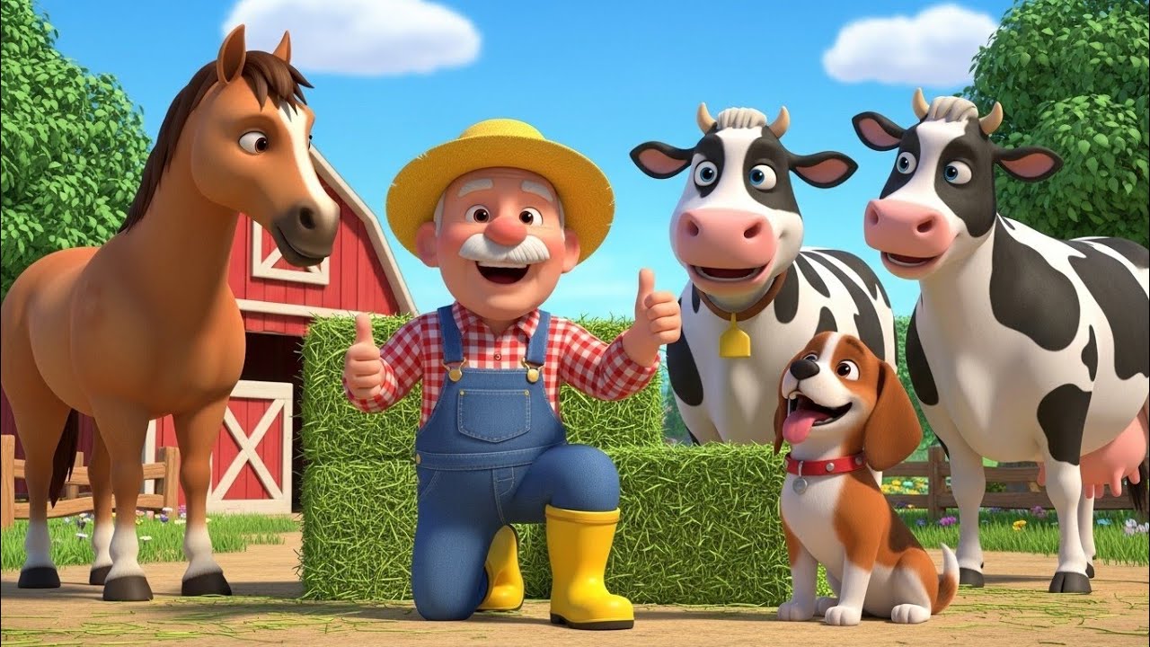 Old MacDonald Had a Farm 🐮🐔 | Animals farm Nursery Rhymes for Kids