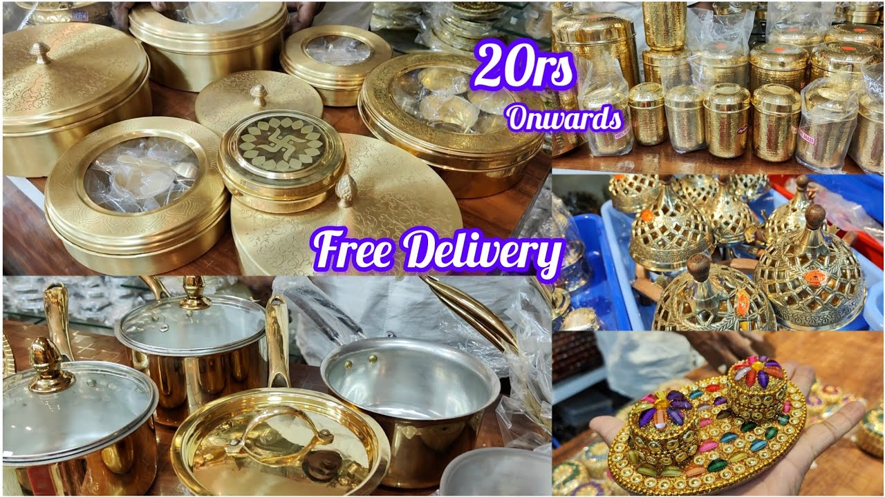 Bangalore Malleswaram Copper Brass Return Gift Items, Cooking, Pooja items Collection From 20rs