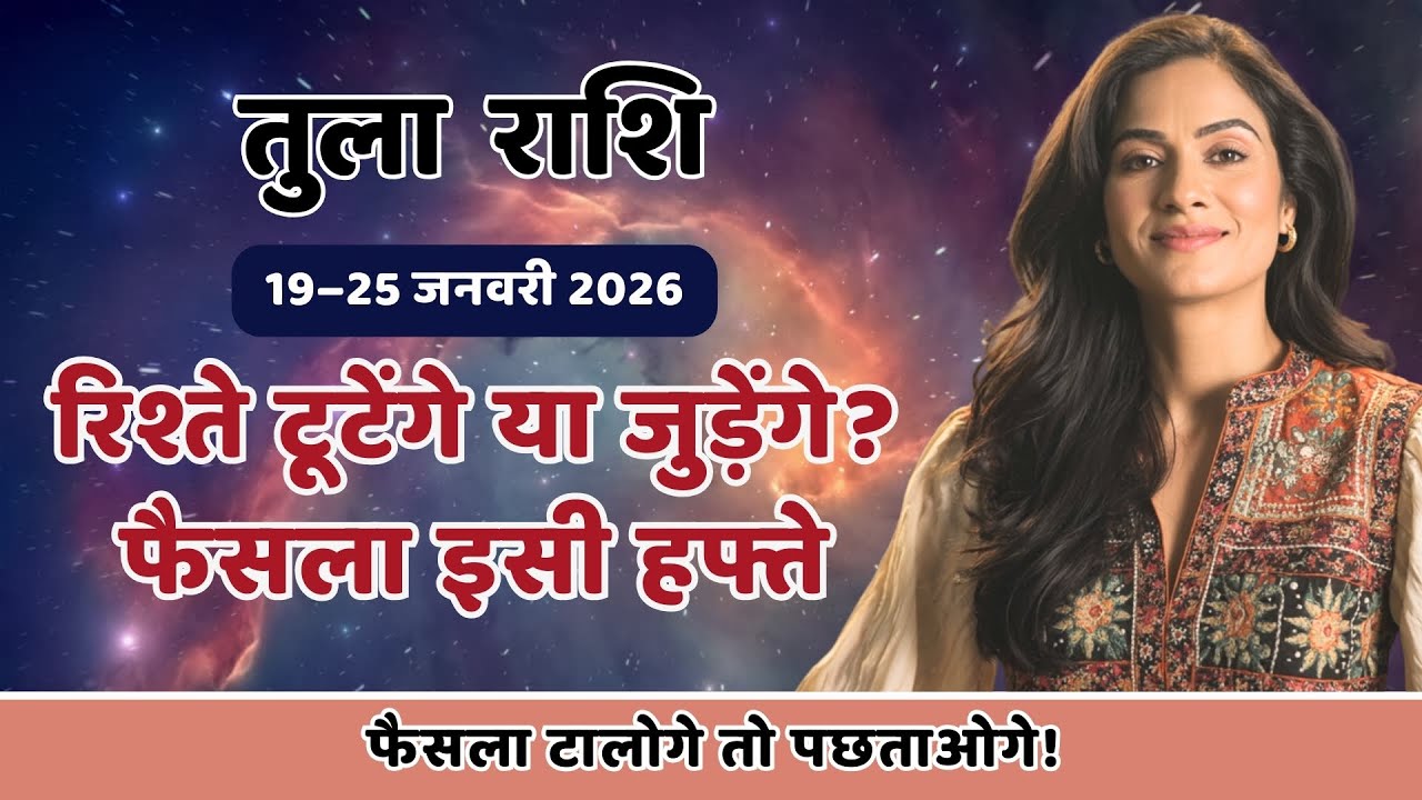 रिश्ते टूटेंगे या जुड़ेंगे? फैसला टालोगे तो पछताओगे | तुला राशिफल | 19–25 जनवरी 2026
