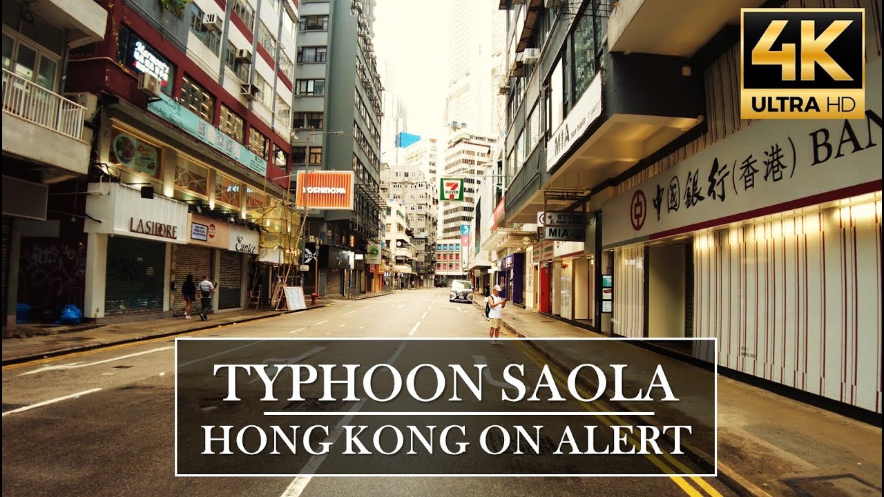 Wrath of Typhoon Saola, HONG KONG - Morning & Afternoon Look [4K HDR] | HK4K