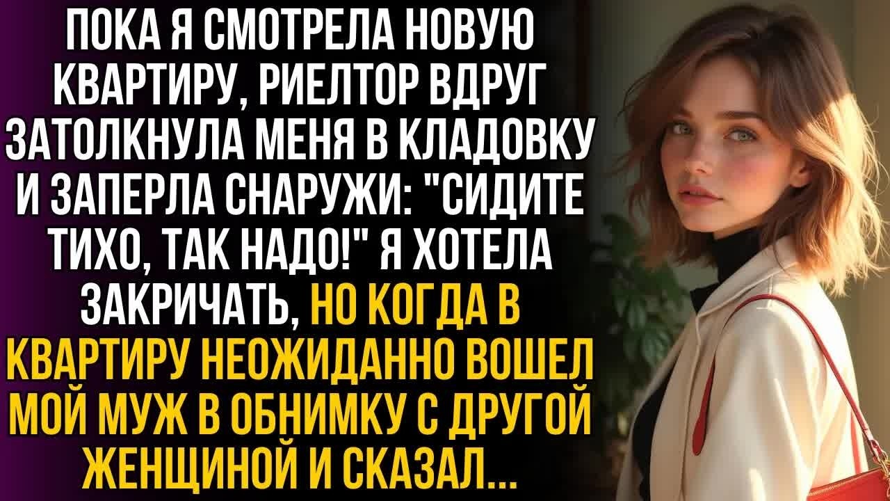 Риелтор вдруг заперла меня в кладовке. Когда зашел мой муж с другой, то, что я услышала дальше…!