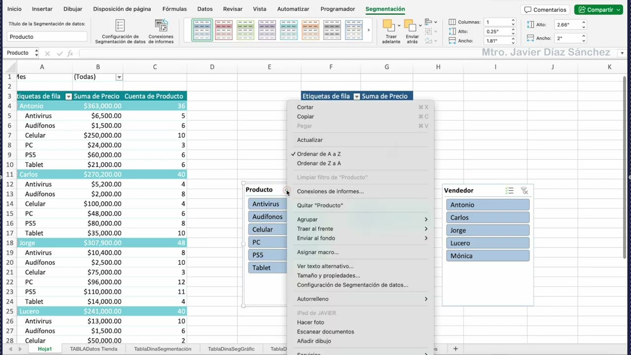 Tablas Dinámicas: De los datos a la segmentación de datos (Parte 1- Básico)